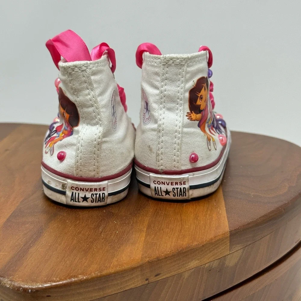 Converse‎ All Star Dora the Explorer Custom Rhinestone Pink High Top Shoes 6